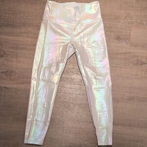 Iridescent White Girls' Leggings